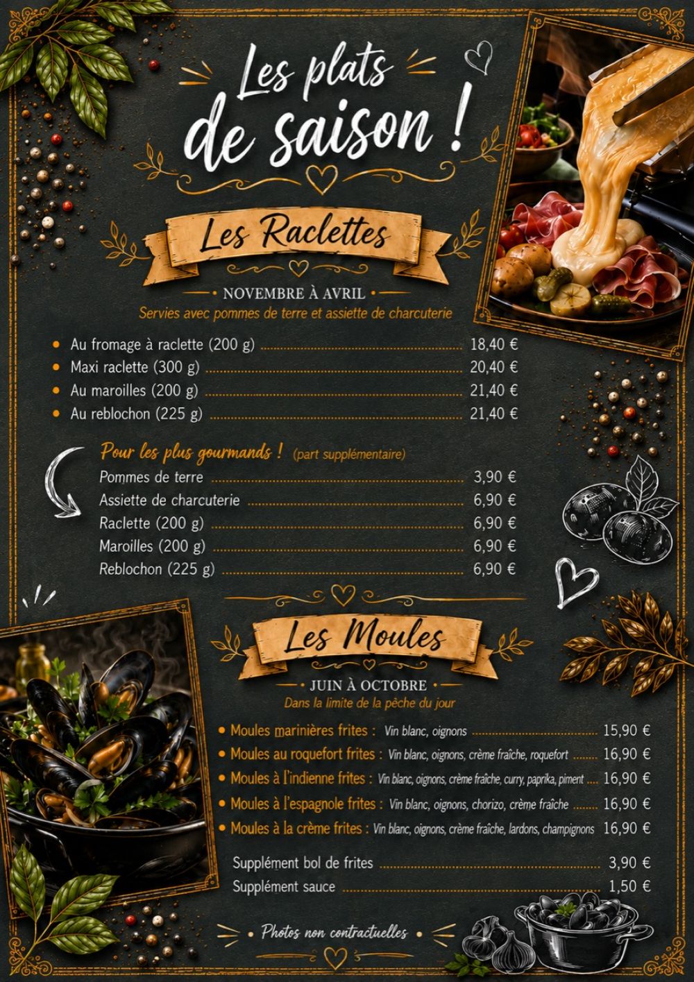 Les plats de saison